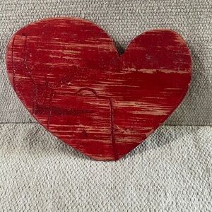 Wooden Red Heart wall hanging Decor